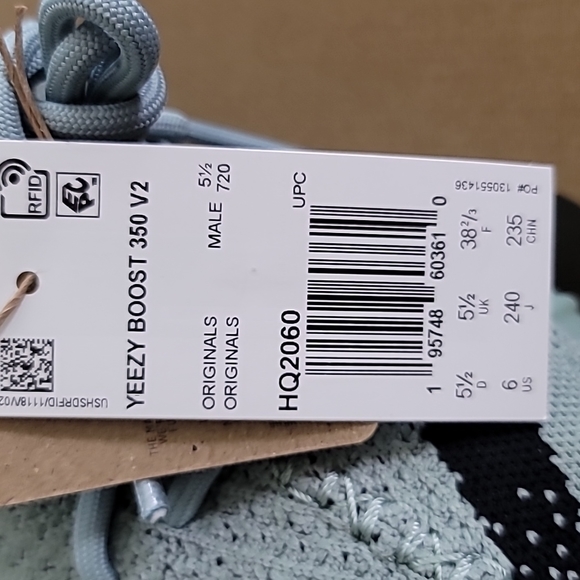 Yeezy Boost 350 V2, Salt, Men's sz 6 - Picture 6 of 7